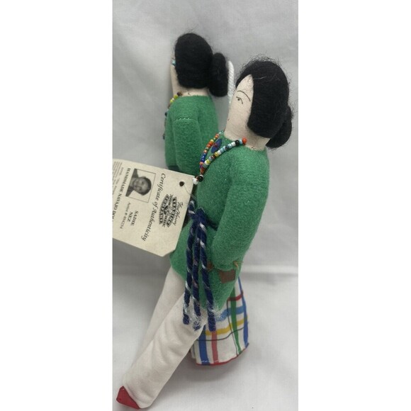 FRED HARVEY Handmade Navajo Dolls Native American Couple  Signed By Sadie Nez 9” - Picture 7 of 11